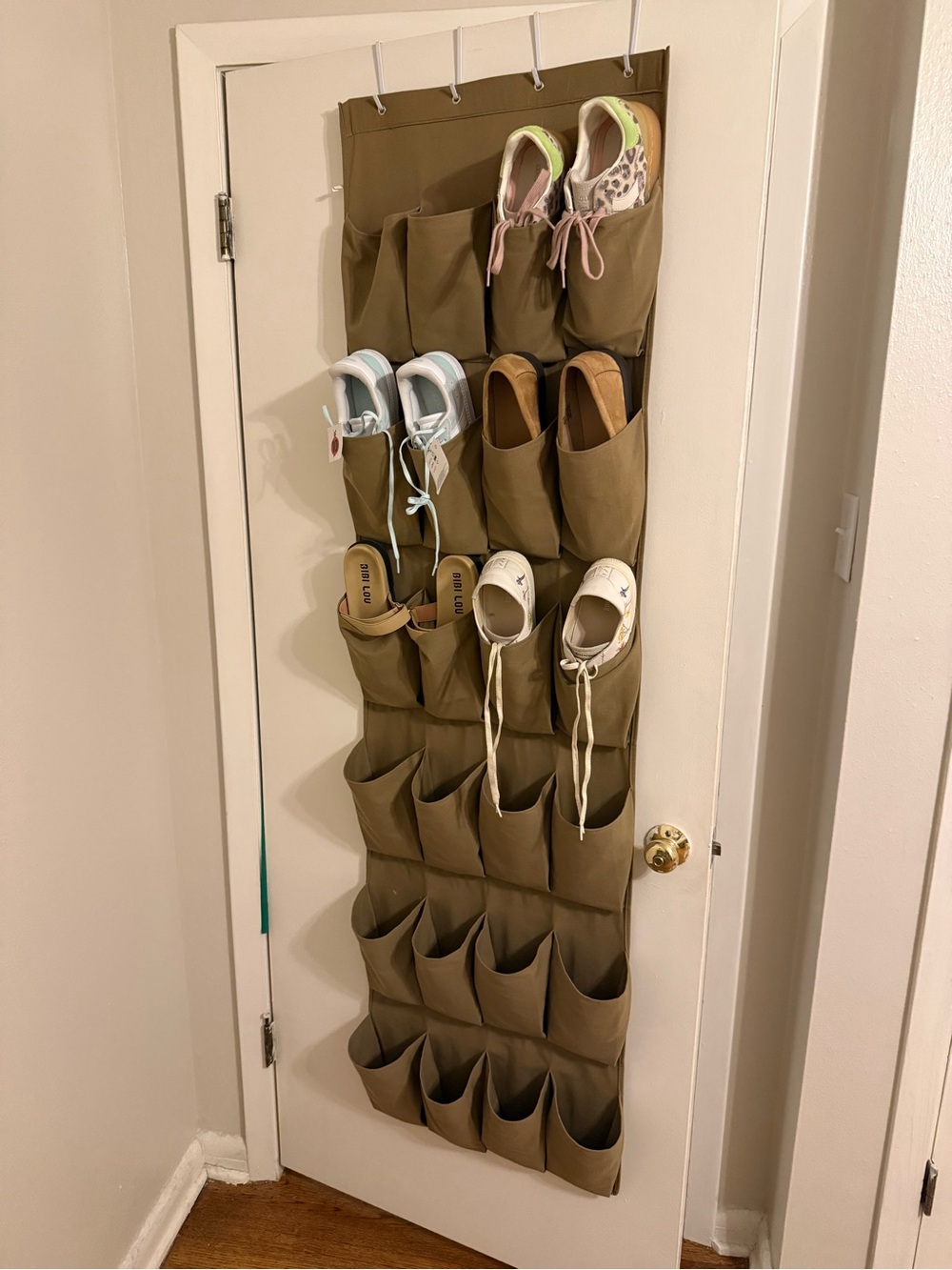 Over-the-Door 24-Pocket Shoe Organizer - Taupe
